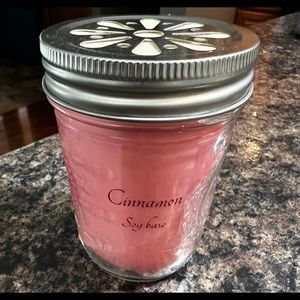 Soy based candle in half pint mason jar